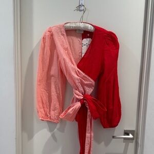 Anthropologie Farm Rio Wrap Blouse